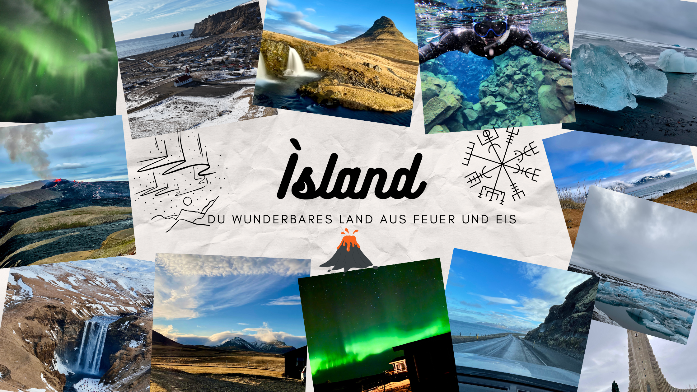 Island du wunderbares Land aus Feuer und Eis