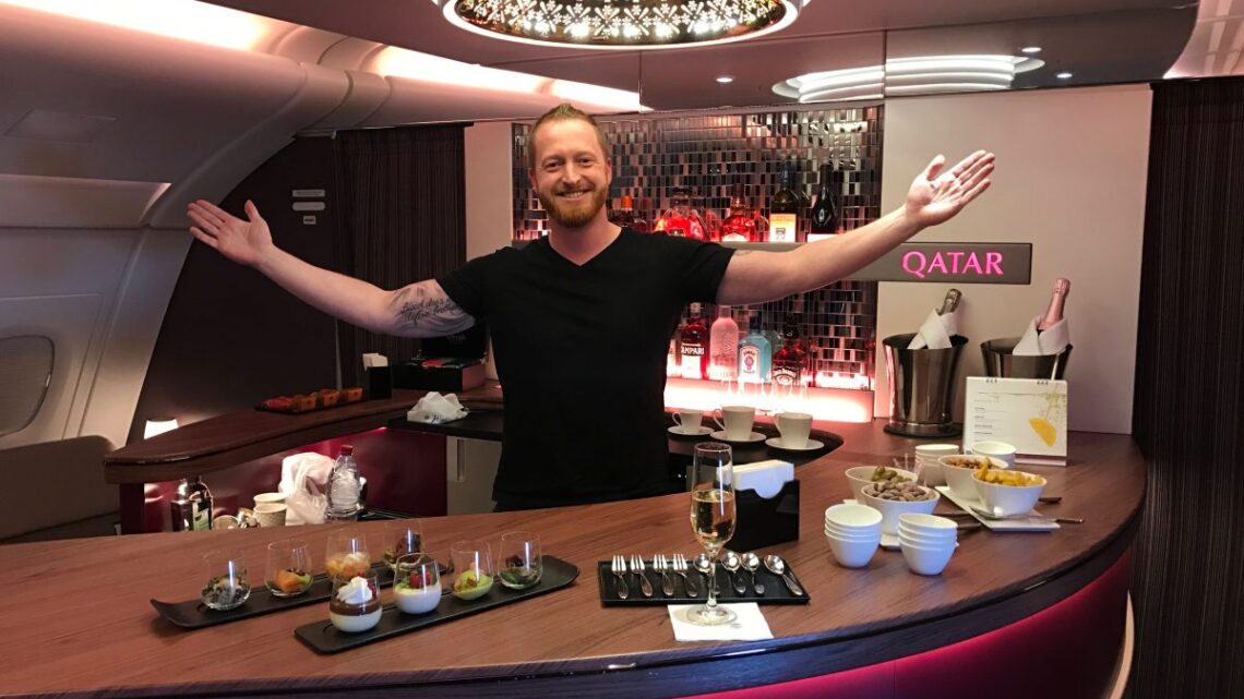 Qatar Airways A380 Business Class nach Doha