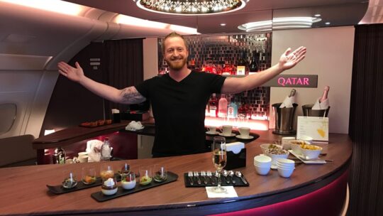 Qatar Airways A380 Business Class nach Doha