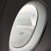 Im neuen A350 von Qatar Airways von Doha nach Frankfurt