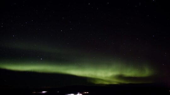 Nordlichter über Reykholt in Island