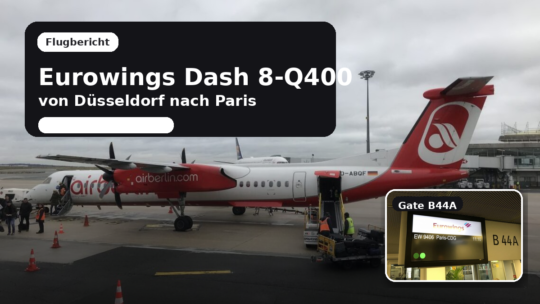 Eurowings Dash 8-Q400 von Düsseldorf nach Paris