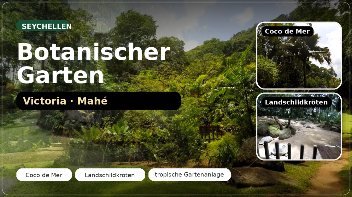 Botanischer Garten in Victoria, Mahé – Seychellen