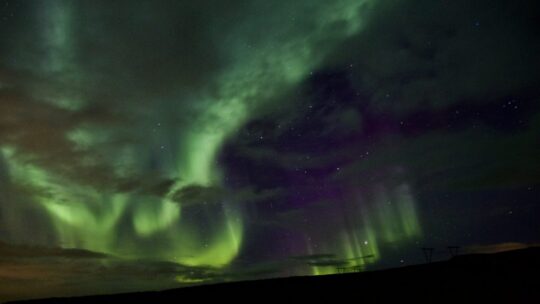 Nordlichter in Island in Saurbaer