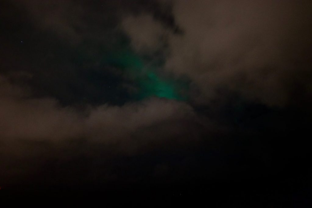 Nordlichter Tromsø mit Wolken