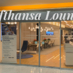 Lufthansa Lounge in Mailand Der Eingang
