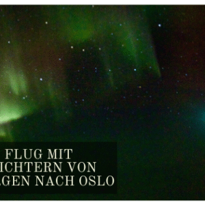 SAS Flug mit Nordlichtern von Spitzbergen nach Oslo