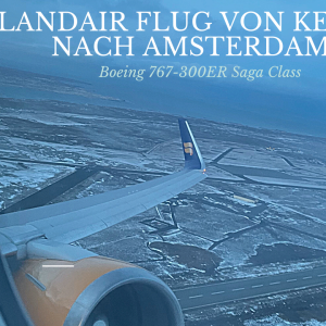 Icelandair Flug von Keflavik nach Amsterdam
