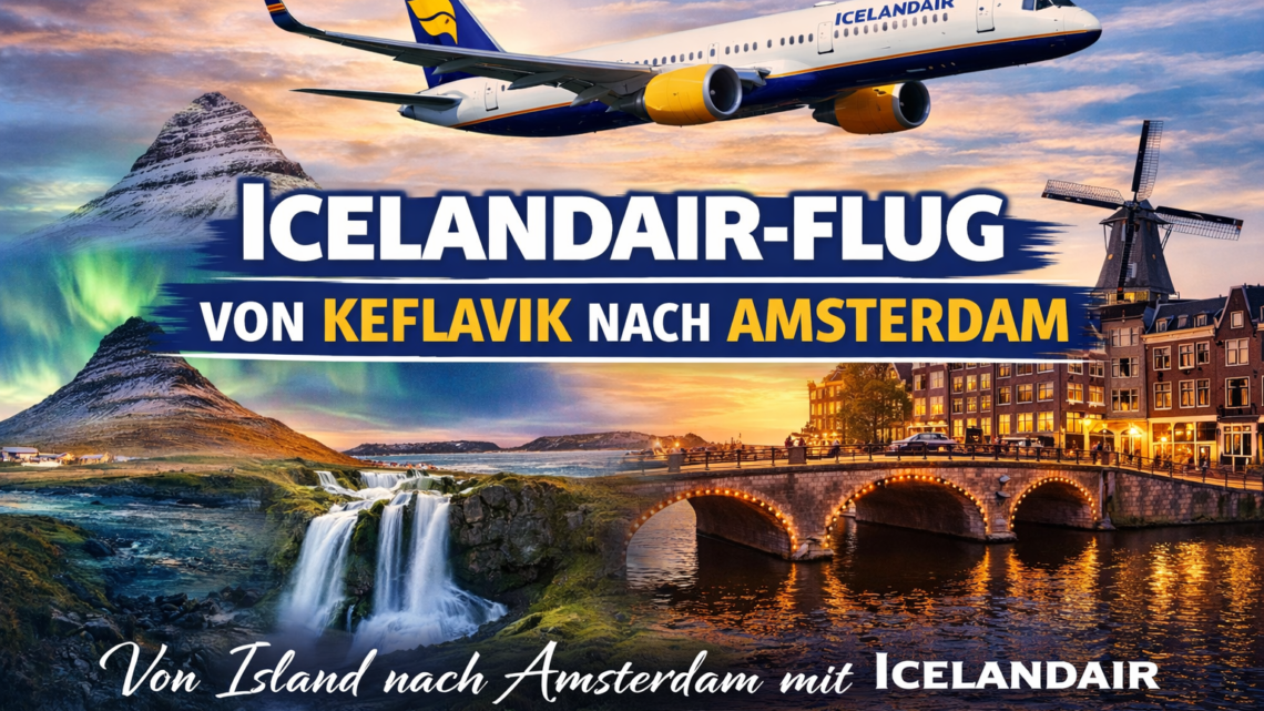 Icelandair Flug von Keflavik nach Amsterdam