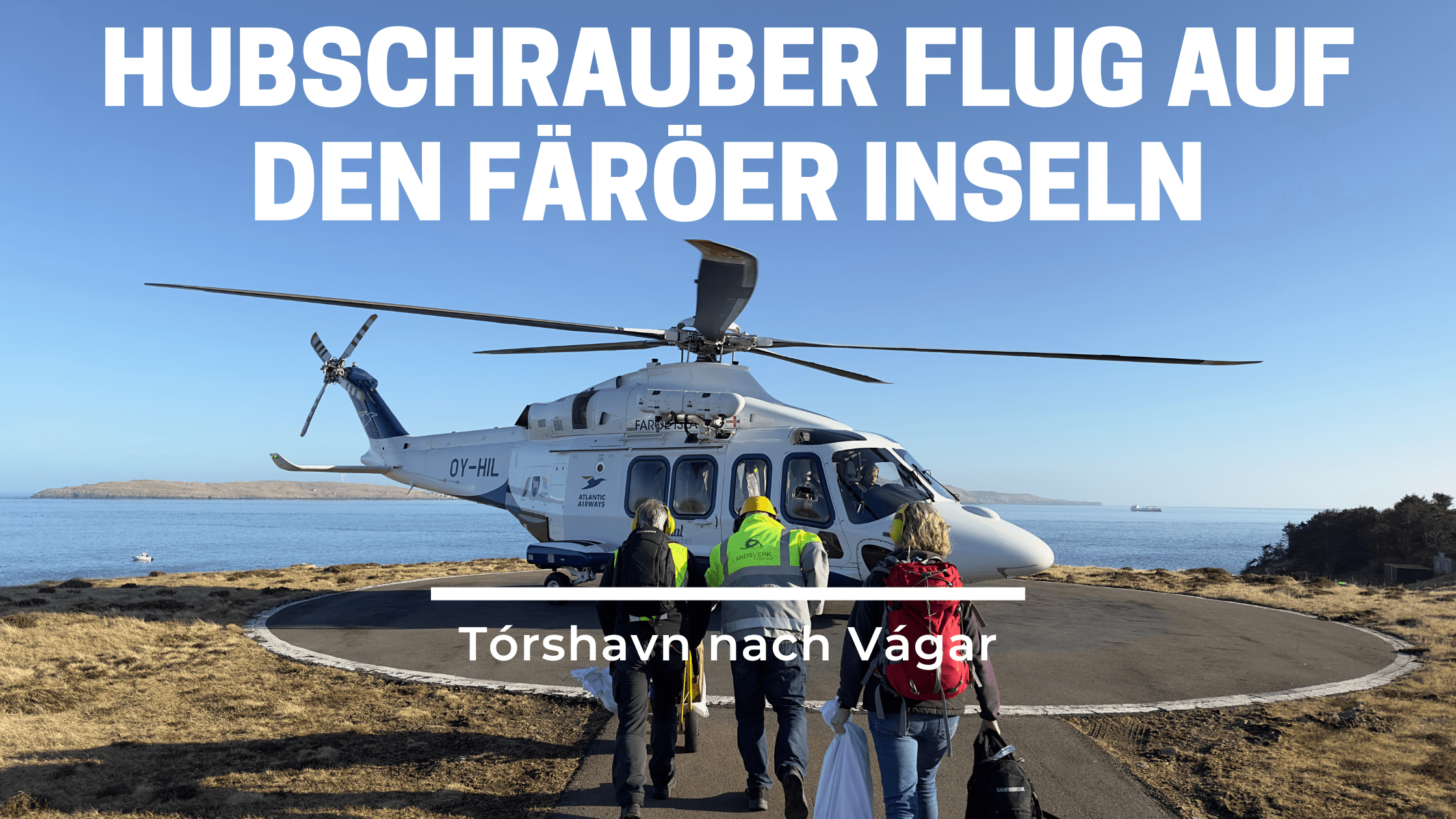 Hubschrauber Flug auf den Färöer Inseln