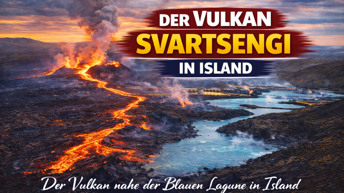 Der Vulkan Svartsengi in Island