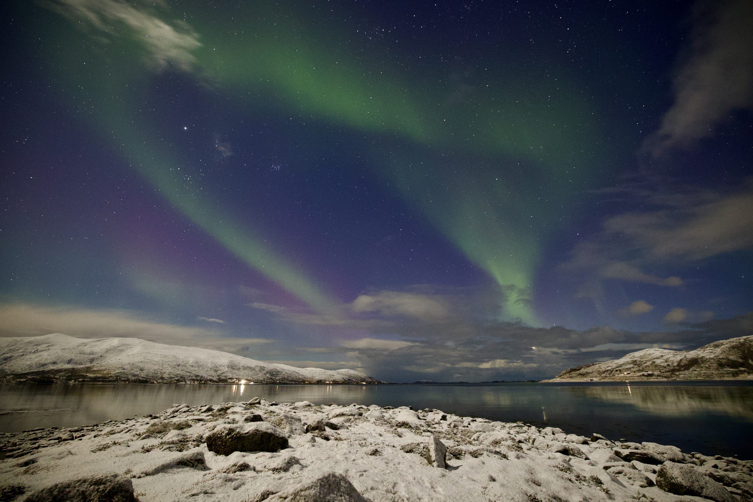 Nordlichter am Skarsfjord mit Northern Horizon Nordlichter am Skarsfjord mit Northern Horizon