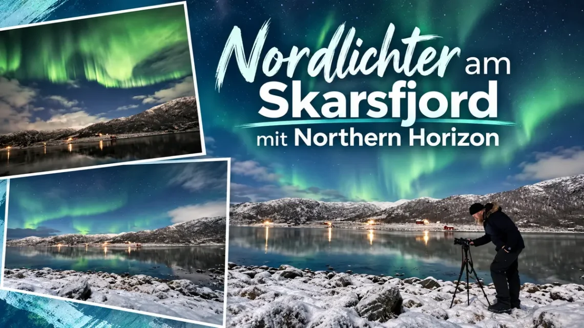 Nordlichter am Skarsfjord mit Northern Horizon