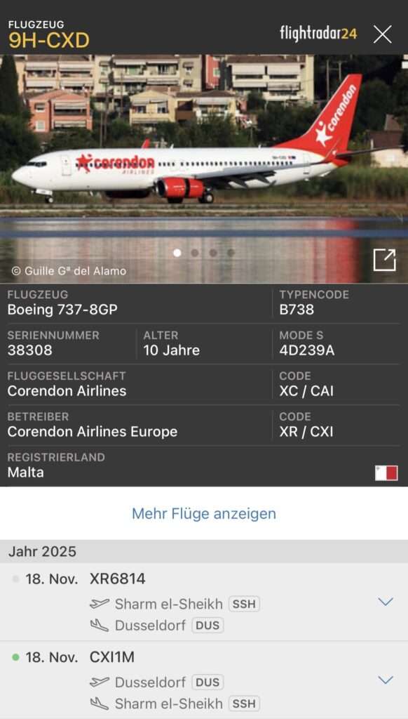 Mit Corendon Airlines von Düsseldorf nach Sharm El Sheikh