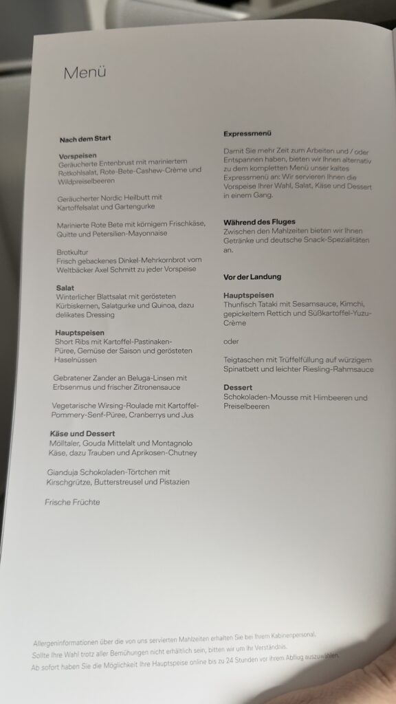 Lufthansa Allegris Business Class MUC–NYC – Erfahrungen & Review