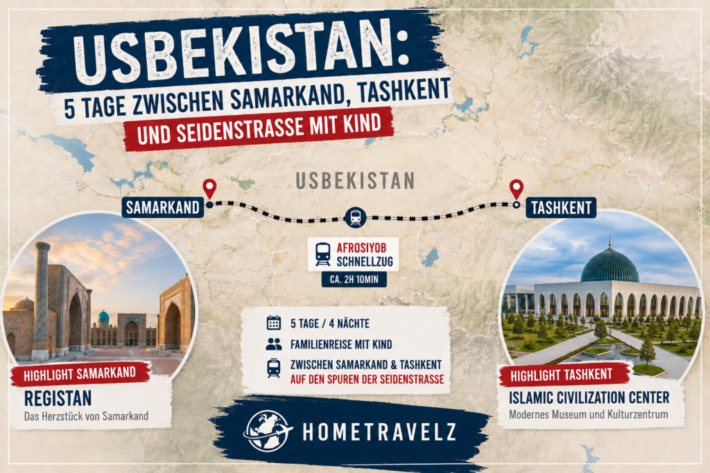 Usbekistan: 5 Tage zwischen Tashkent, Samarkand und Seidenstraße mit Kind