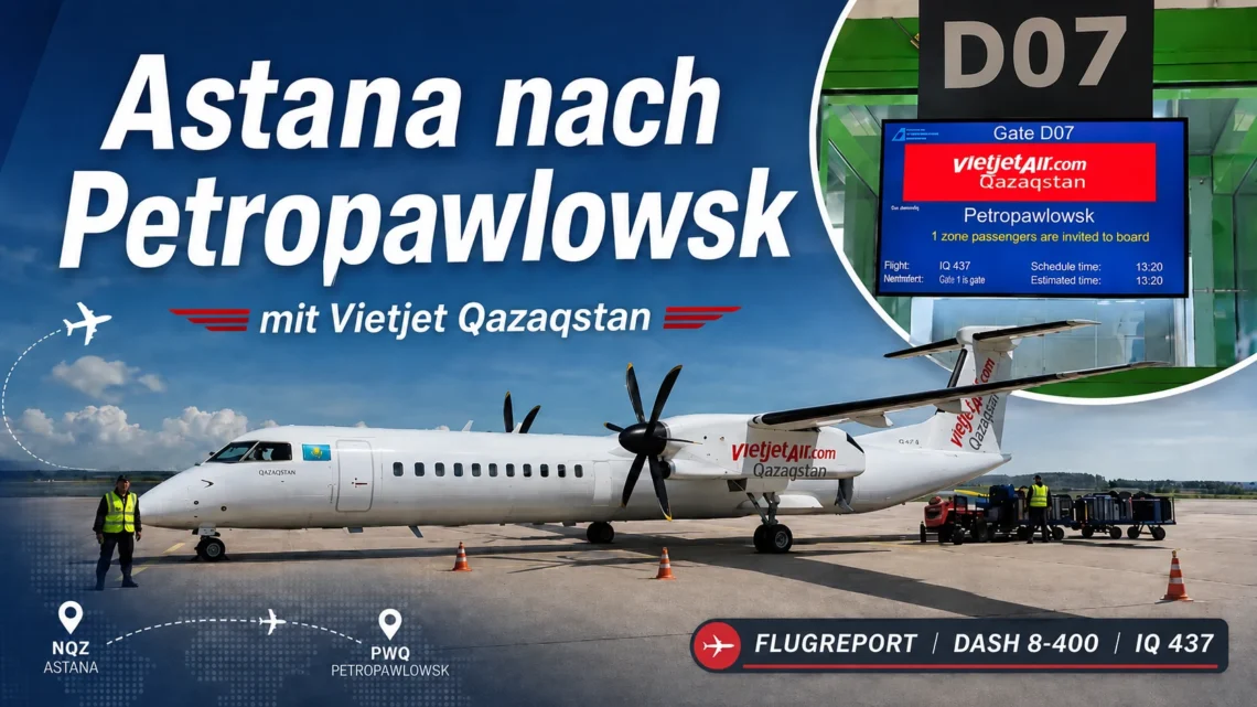 Vietjet Qazaqstan Astana nach Petropawlowsk