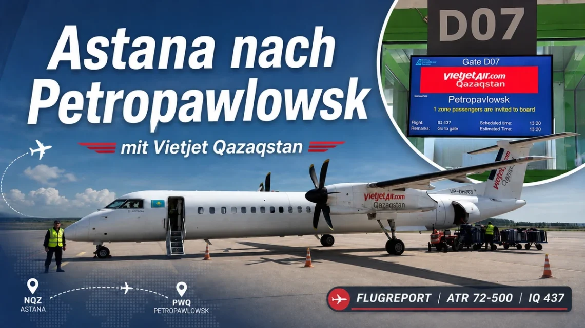 Vietjet Qazaqstan Astana nach Petropawlowsk